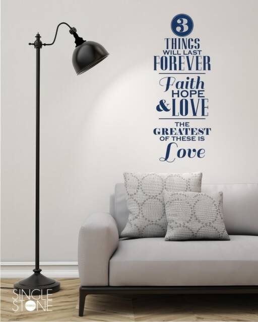 Faith Hope Love Wall Decal Bible Verse Home Decor - image 1