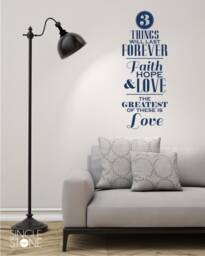 Faith Hope Love Wall Decal Bible Verse Home Decor