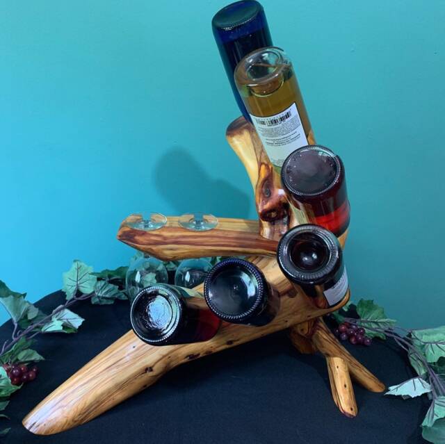 Artistic Wine Rack & Glass - image 1