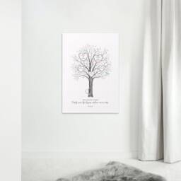 Family Tree, Tree With Hearts, Flowers, Add Up To 10 Hearts, Grandparents, Grandchildren, Mum & Dad - thumbnail 2