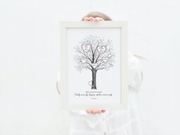 Family Tree, Tree With Hearts, Flowers, Add Up To 10 Hearts, Grandparents, Grandchildren, Mum & Dad - thumbnail 1