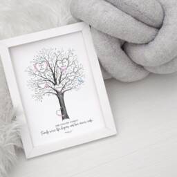 Family Tree, Tree With Hearts, Flowers, Add Up To 10 Hearts, Grandparents, Grandchildren, Mum & Dad - thumbnail 3
