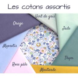 Personalized Cloud Cushion Embroidered in Betsy Denim Liberty Print - thumbnail 3