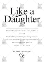 Like A Daughter Definition Art Print, Gift For Bonus Daughter, Stepdaughter, in Law Wedding Gift, Adopted - thumbnail 1