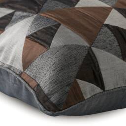 "Designer Origami, Triangle Brown Pillow Cover For Bed 24""x24""/26""x26" - thumbnail 2