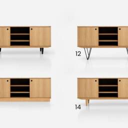 Mid-Century Sideboard, Dresser, Commode, Credenza Made Of Oak Vaneer - Livlo D-S14 - thumbnail 2