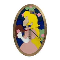 Princess Inspired Oval Wall Clock - 15 Inch Wooden Fantasy Decor Painted Or Diy Craft Kit