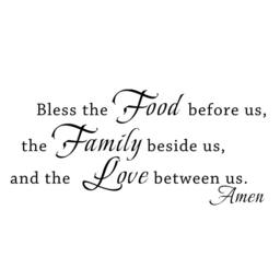 Bless The Food Before Us Wall Decal, Kitchen Art, Vinyl Lettering, Dining Room Words, Sticker, Family Decor - 127 - thumbnail 3