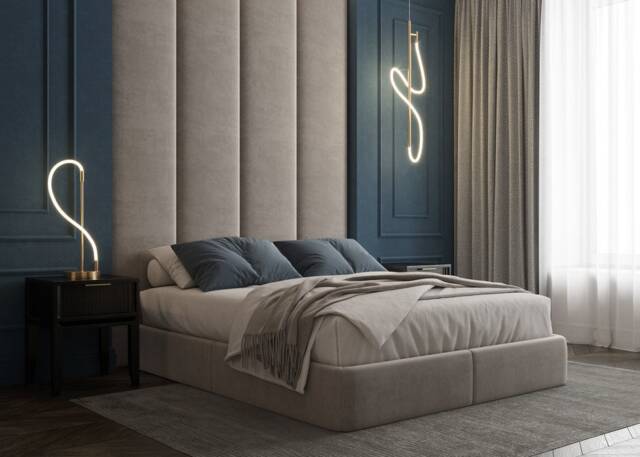 Upholstered Wall Mounted Panels -Wall Headboard - King -Upholstered Queen Easy To Install - image 1