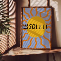 Le Soleil Unframed Print - Sun Poster Summer Art Decor Colourful Prints Modern Abstract - thumbnail 3