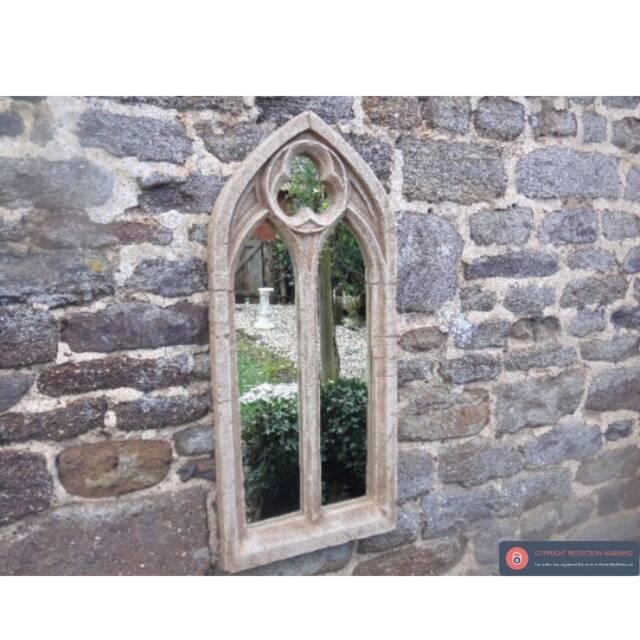 stunning Double Light Gothic Garden Mirror - image 1