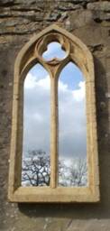 stunning Double Light Gothic Garden Mirror - thumbnail 3