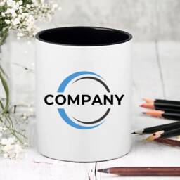 Personalised Company Logo Pen Pencil Brush Pot Holder/Desk Organiser Storage Office Study Work Friend Birthday Christmas Gift