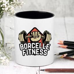 Personalised Company Logo Pen Pencil Brush Pot Holder/Desk Organiser Storage Office Study Work Friend Birthday Christmas Gift - thumbnail 2