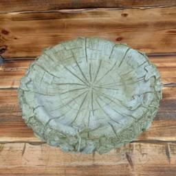 Stone Garden Tree Trunk Log Style Leaf Detailed Bird Bath Statue Ornament - thumbnail 3