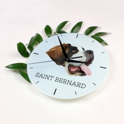 A Clock With A St. Bernard Dog. New Collection The Geometric Dog - thumbnail 2