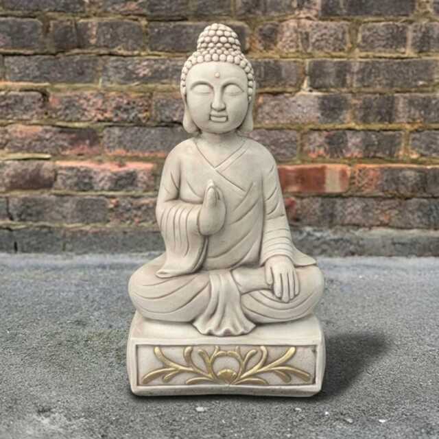 Concrete Buddha Sculpture Outdoor Sleeping Statue Stone Meditation Figurine Cement Japanese Decoration Lover Gift Chinese Art - image 1