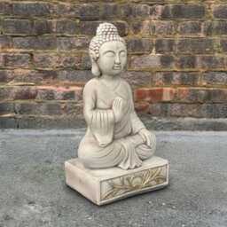 Concrete Buddha Sculpture Outdoor Sleeping Statue Stone Meditation Figurine Cement Japanese Decoration Lover Gift Chinese Art - thumbnail 3