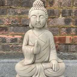 Concrete Buddha Sculpture Outdoor Sleeping Statue Stone Meditation Figurine Cement Japanese Decoration Lover Gift Chinese Art - thumbnail 2