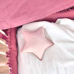 Powder Pink Velvet Star Pillow, Cushion - thumbnail 2
