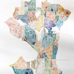 Sand Point East Seattle Neighborhood Map Watercolor Print Washington City Block Plan - Art Print Wall Local Realtor Gift Magnuson Park - thumbnail 4