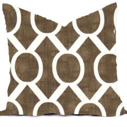 Geometric Pillow Cover - Modern Tribal Quatrefoil Design - thumbnail 3