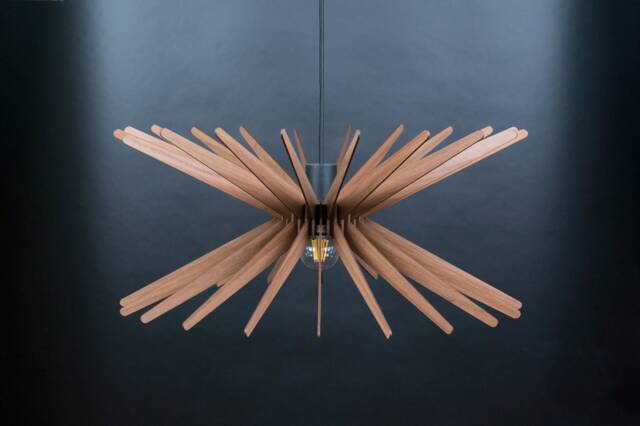 Wood Ceiling Lamp, Wooden Light, Chandelier Lighting, Geometric Lamp, Dining Pendant Lights Wood, Modern Light - image 1