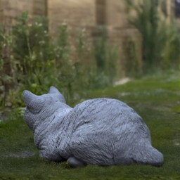 Outdoor Cat Decoration Concrete Kitten Sculpture Stone Kitty Figurine Cement Animal Statue Memorial Decor Pet Ornament Kitten Lover Gift - thumbnail 3