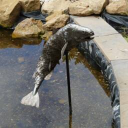 Humping Salmon - Handmade Stainless Steel Sculpture - thumbnail 3
