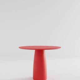 Kopar Round Red Color Dining Table D98 - thumbnail 3