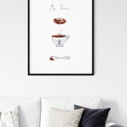 Me Time Poster, Coffee Kitchen Print, Cup Wall Art, Illustration, Art Cookie Hygge Minimalist Poster - thumbnail 3