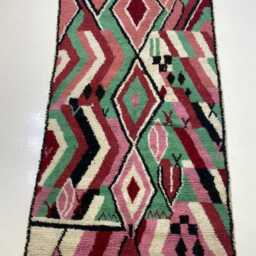 Handmade Moroccan Wool Rug Multicolor Berber Carpet - thumbnail 3