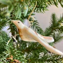 Hand-Painted Porcelain Cardinal Bird Ornament Christmas Decor - thumbnail 4