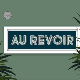 Au Revoir Print, Hallway Prints, Print Framed, Panoramic Framed Goodbyetypography French Slogan Prints - thumbnail 2