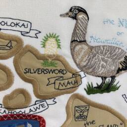 Hawaii State Pillow With Feather Insert - thumbnail 3