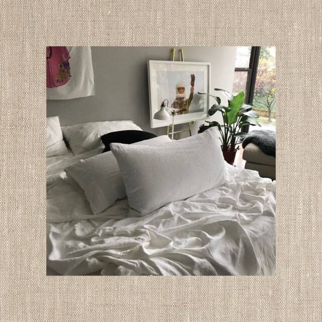 Natural Beauty Beige Pair Of Linen Pillowcases - Minimalist Bedding Made To Order in The Usa - image 1