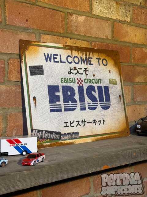 Ebisu Drift Track Sign Jdm Japan Drifting - Real Rust Mancave Garage Wall Art - image 1