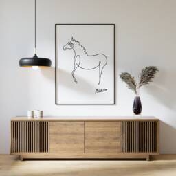 Picasso Horse Line Art Poster, Art, Minimalist Decor, Animal Wall Fashion Print, Gift, A1/A2/A3/A4 - thumbnail 2