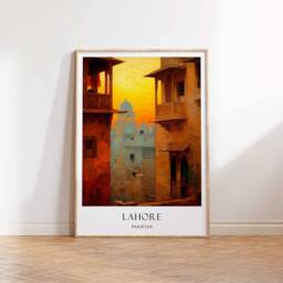 Lahore Poster, Pakistan Punjab Islamic Asian South Fort Badshahi Mosque Poster - thumbnail 3