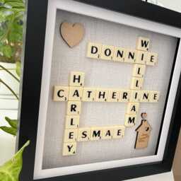 Personalised Picture Frame Letter Tiles Pictures Home Decor Birthday Wedding Christmas Gifts - thumbnail 4