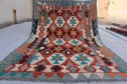 4x6 Ft Chubi New Afghan Kilim Rug, Flatweave Maimana Tribal Turkmen Oriental Rug, Vintage Rug For Bedroom, Living Room Carpet - thumbnail 1