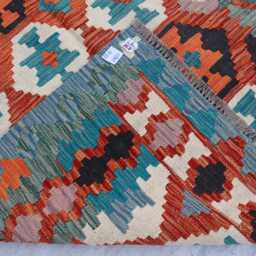 4x6 Ft Chubi New Afghan Kilim Rug, Flatweave Maimana Tribal Turkmen Oriental Rug, Vintage Rug For Bedroom, Living Room Carpet - thumbnail 4