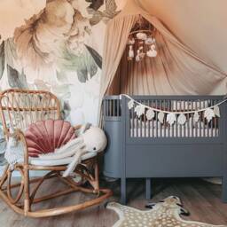 Baby Mobile Swans, Nursery Crib Animals, Baby Girl - thumbnail 3