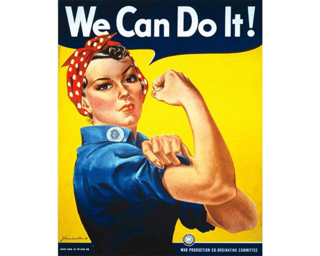 World War Propaganda We Can Do It Vintage Advertising Enamel Metal Tin Sign Wall Plaque