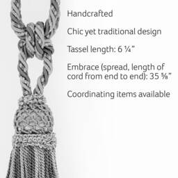 "D??copro Curtain & Drapery Tassel Tieback, Length 8"" - 20cm, Spread 35" - thumbnail 4