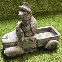 Concrete Turtle in Car Wind The Willows Garden Sculpture Lawn Ornament Frost Protected - thumbnail 3