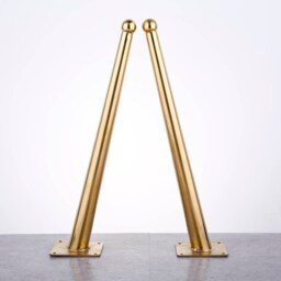 16'' Tapered Legs, Brass Table 12'' -16'', Bench Gold Coffee Metal Table Legs From Ivadecorstudio - thumbnail 4