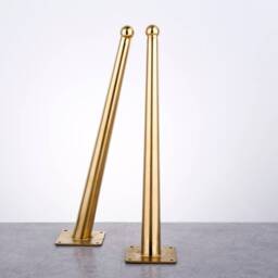 16'' Tapered Legs, Brass Table 12'' -16'', Bench Gold Coffee Metal Table Legs From Ivadecorstudio - thumbnail 3