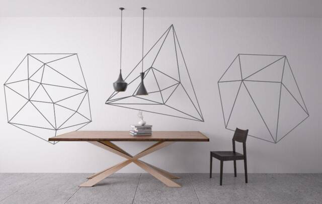 Geometric - Outlines Mid Century Modern Wall Decals Stickers Gift Office Skugemi - image 1