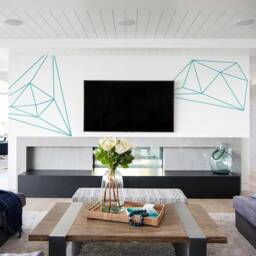 Geometric - Outlines Mid Century Modern Wall Decals Stickers Gift Office Skugemi - thumbnail 2